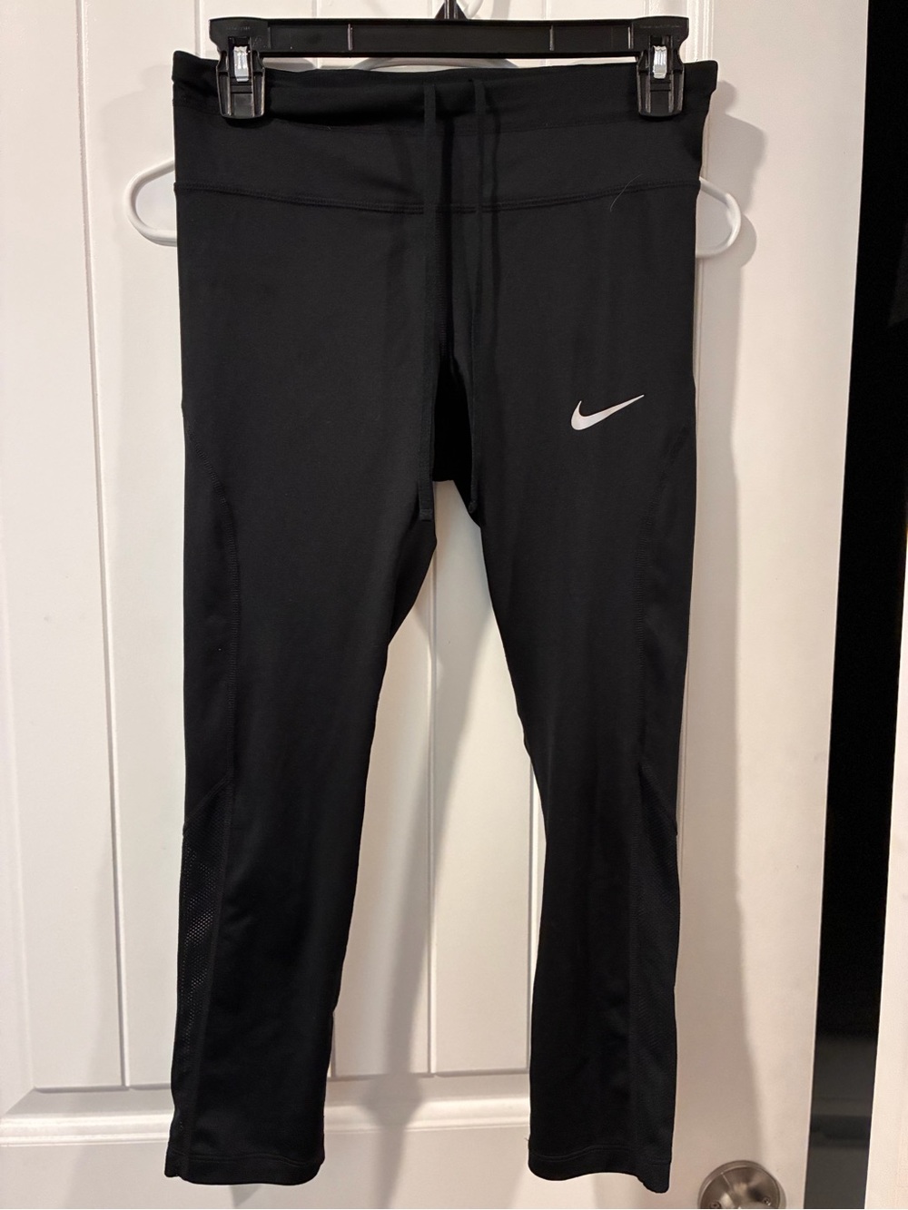 Nike Kids Black Yoga Pants with White Swoosh